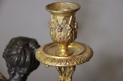 Travail du XXe siècle. Paire de chandelier...