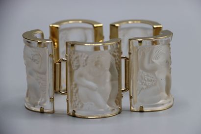 LALIQUE - Marie-Claude LALIQUE. Large bracelet...