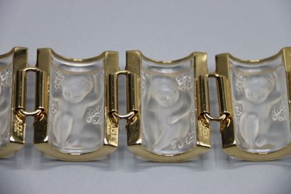 LALIQUE - Marie-Claude LALIQUE. Large bracelet...