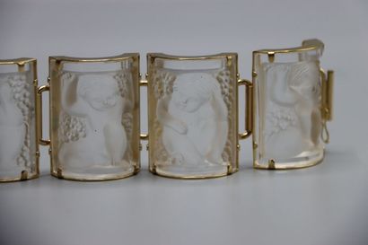 LALIQUE - Marie-Claude LALIQUE. Large bracelet...