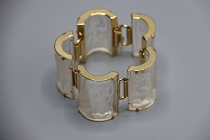 LALIQUE - Marie-Claude LALIQUE. Large bracelet...