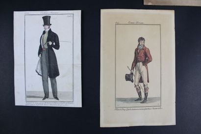 [DESSIN], Costumes Parisiens, 8 gravures...