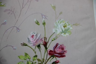 [DESSIN], Anonyme, Etudes de roses. XIXe...