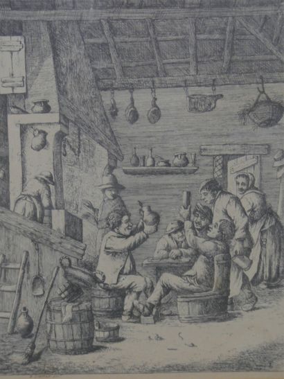Suite de deux gravures : 

- une scène de...