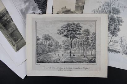 IJON
[BOURGOGNE], Lot de gravures de la Ville...
