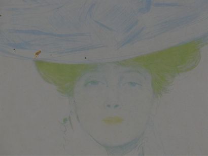 Portrait d'une élégante, reproduction d'un...
