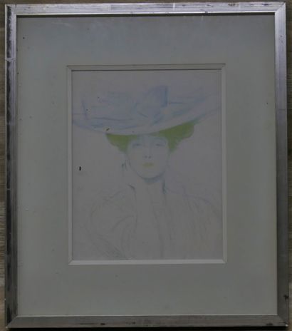 Portrait d'une élégante, reproduction d'un...