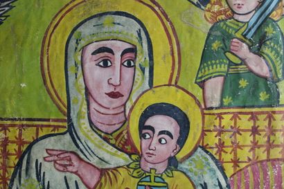 [IMAGERIE], Anonyme, Vierge à l'enfant entourée...