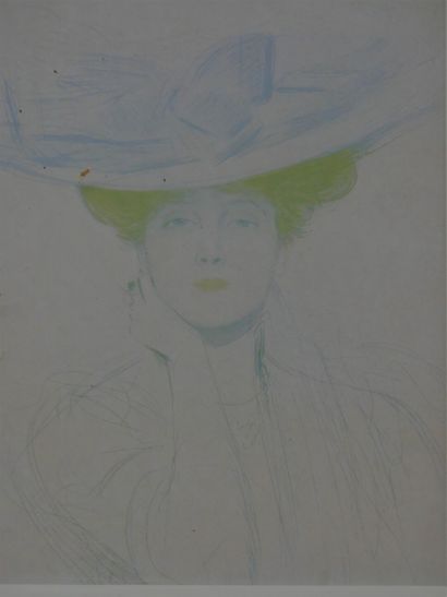 Portrait d'une élégante, reproduction d'un...
