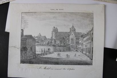 [BOURGOGNE], Lot de 5 gravures de vues de...