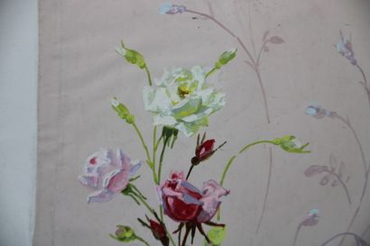 [DESSIN], Anonyme, Etudes de roses. XIXe...