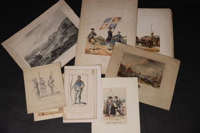 [MILITARIA], DESSIN et GRAVURES MILITAIRES...
