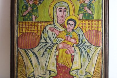 [IMAGERIE], Anonyme, Vierge à l'enfant entourée...