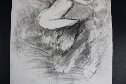 [DESSIN], Anonyme, Jeune fille jouant avec...