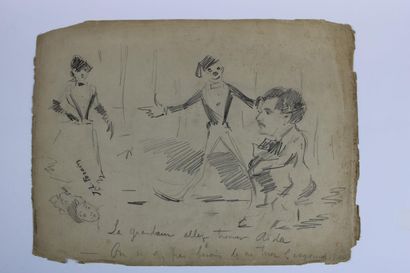 [DESSIN], J. L. FORAIN (d'après), Caricature,...