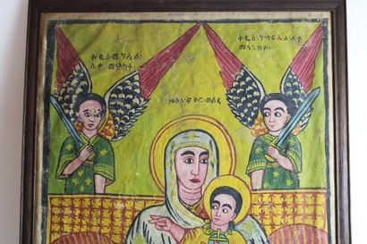 [IMAGERIE], Anonyme, Vierge à l'enfant entourée...