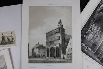 [BOURGOGNE], Lot de 5 gravures de vues de...