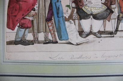 [DESSIN], Anonyme, « Les Bailleurs à longues...
