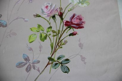 [DESSIN], Anonyme, Etudes de roses. XIXe...