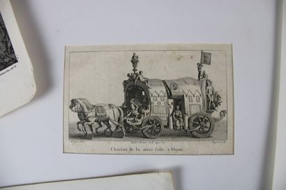 [BOURGOGNE], Lot de 5 gravures de vues de...