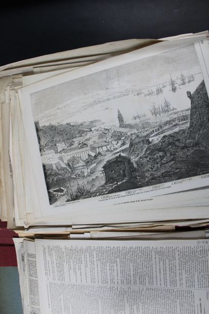Fort Lot de Gravures réparties en trois chemises...