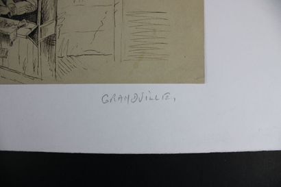 [DESSIN], Dans le goût de GRANDVILLE, Pensionnat...