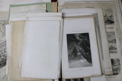 [DESSIN], Fort lot de gravures réparties...