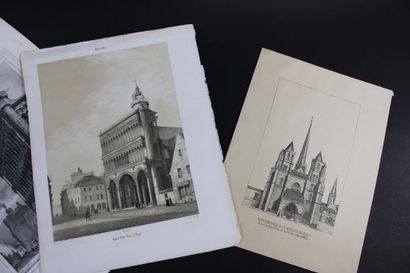 IJON
[BOURGOGNE], Lot de gravures de la Ville...