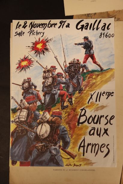 [MILITARIA], DESSIN et GRAVURES MILITAIRES...