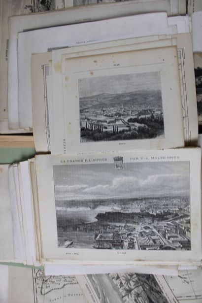 [DESSIN], Fort lot de gravures réparties...