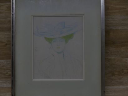 Portrait d'une élégante, reproduction d'un...