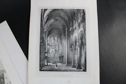 [BOURGOGNE], Lot de 5 gravures de vues de...