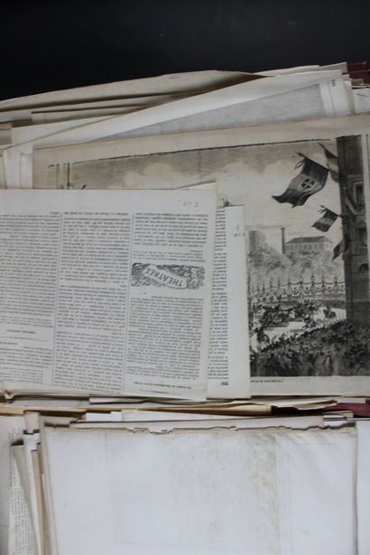 Fort Lot de Gravures réparties en trois chemises...
