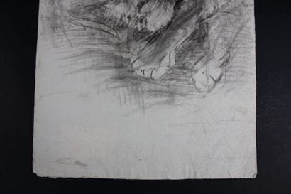[DESSIN], Anonyme, Jeune fille jouant avec...