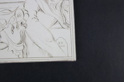 [DESSIN], E.B. , Partie d'échecs, 1850.

Dessin...