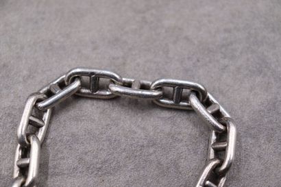 Attribué à Hermes. Bracelet en argent. Longueur:...