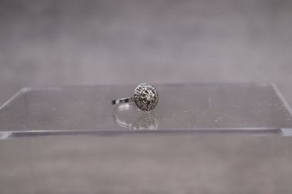 Bague entourage diamant/diamants en platine,...