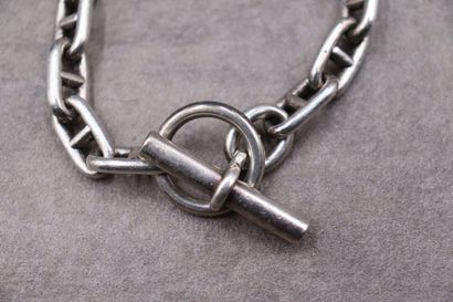 Attribué à Hermes. Bracelet en argent. Longueur:...