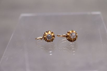 Ensemble boucles d'oreilles et bague or jaune...