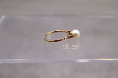 Bague et boucles d'oreilles or 750/°° et...