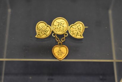 Broche or jaune 750 motif chinois 3 g.

Expert:...