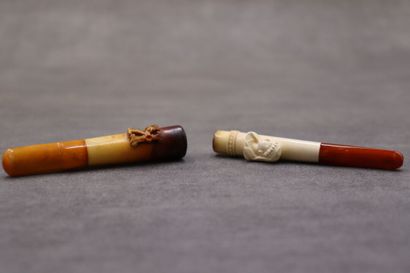 Réunion de deux fume cigarette en écume de...