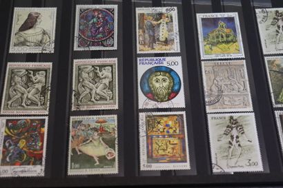Collection de timbres français et suisses...