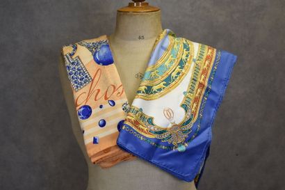 CARTIER. Réunion de deux foulards dont un...