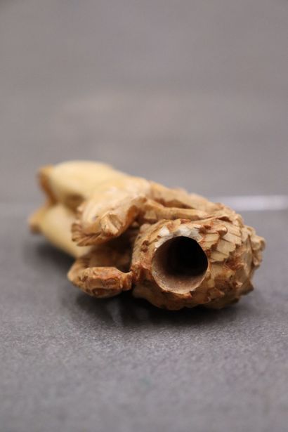 Réunion d'une pipe et un foyer en écume de...