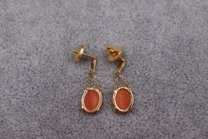 Boucles d'oreilles camées avec monture en...