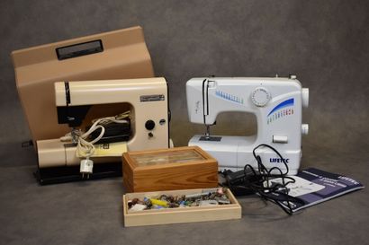 Réunion de deux machines à coudre (Nogamatic...