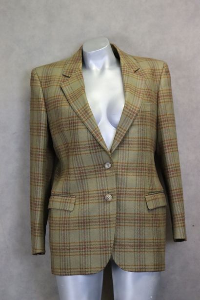 BURBERRY'S. Veste de costume tartan en laine...