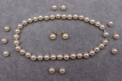 Collier de perles de culture ras de cou avec...