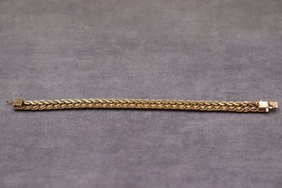 Bracelet plaqué or double tresse avec fermoir...